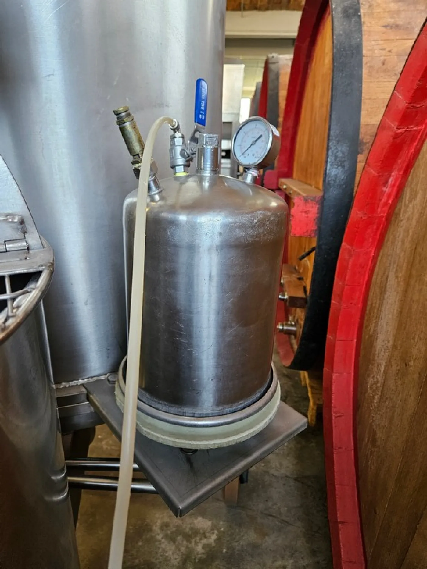 STAINLESS STEEL SFOGGIA KIESELGUR FILTER, 5 MQ OF FILTERING SURFACE, WITH HORIZONTAL SHEETS AND CENTRIFUGAL DISCHARGE, SECOND HAND MACHINE - 7