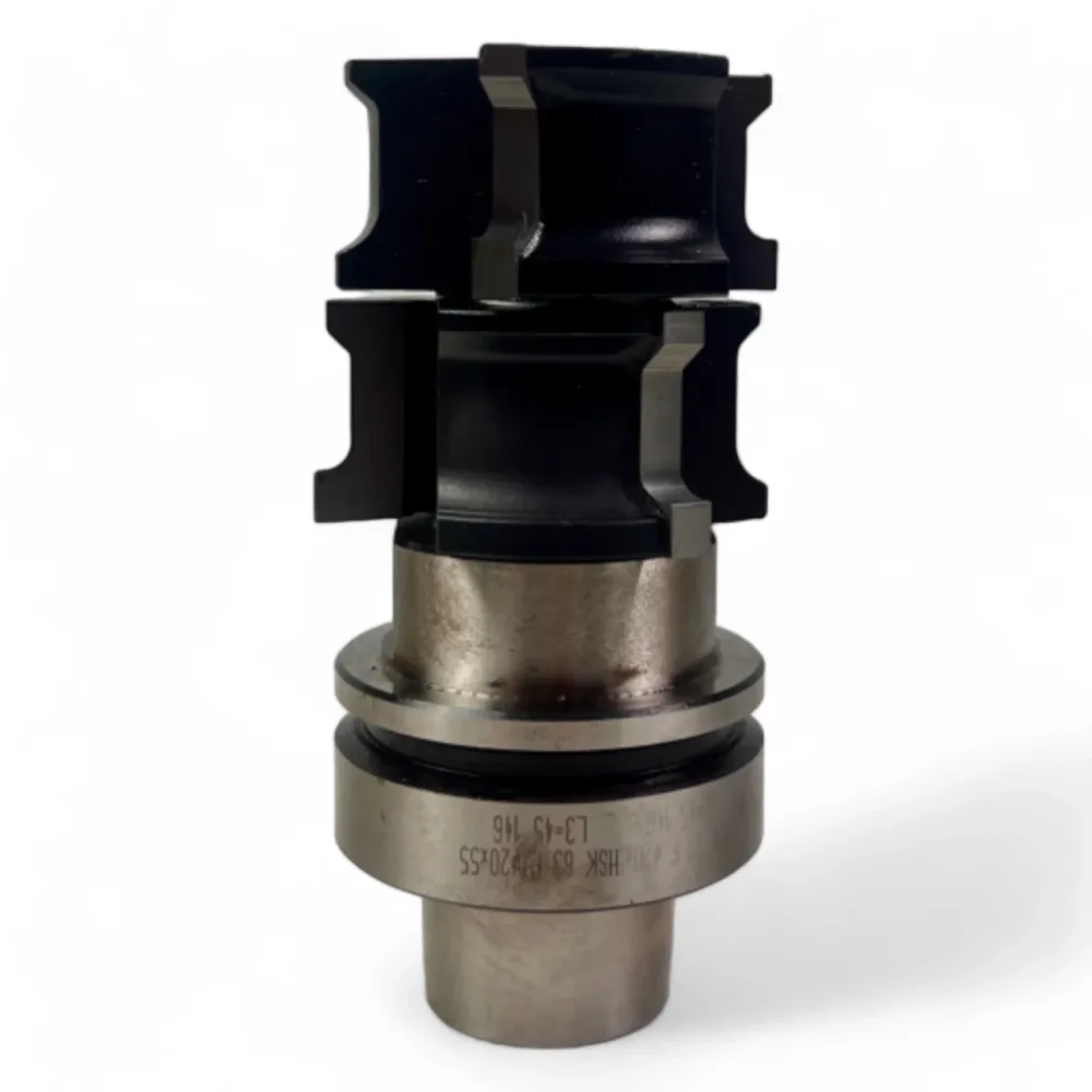 HSK 63 F Spannzangenfutter mit Bohrungsaufnahme und Duplex HW Profilfräser D=63 mm L=36 mm