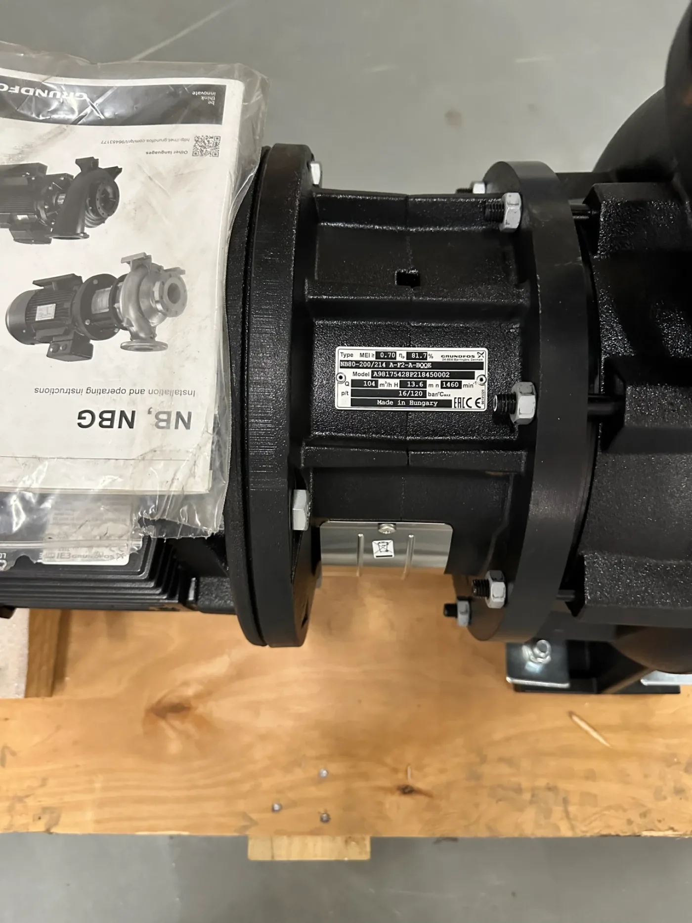 Grundfos Einstufige Blockpumpe NB80-200/214 A-F2-A-BQQE - 6