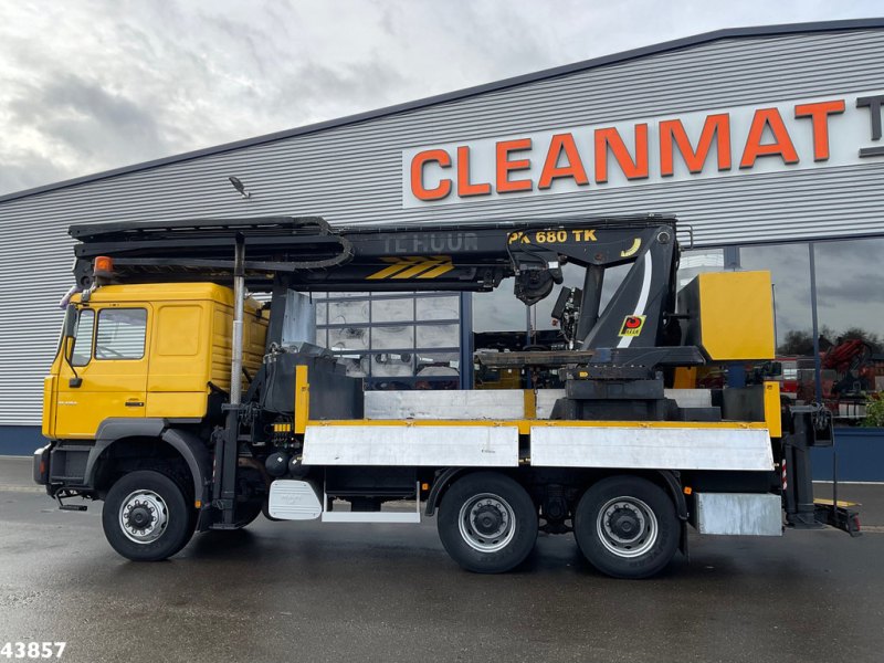 MAN F2000 6x6 Full Steel Manual Palfinger 68 Tonmeter Dachdecker kran Just 54.133 km!
