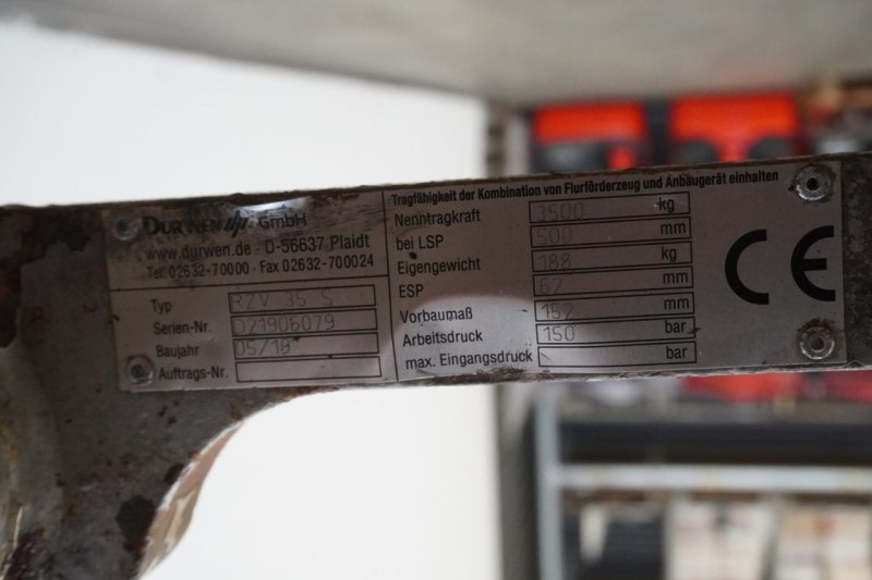Zinkenverstellgerät Durwen RZV 35-S B=1150 mm (2019)