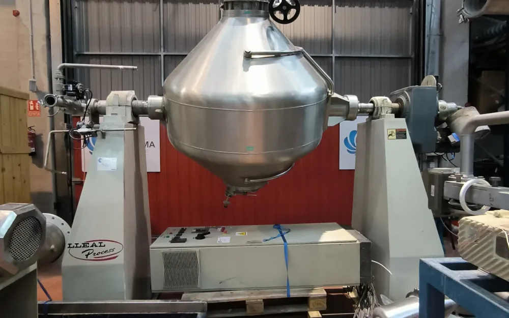 BICONICAL DRYER LLEAL SBC-1400 STAINLESS STEEL 316 1400 LITERS WITH VACUUM UNIT