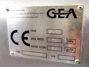 GEA Niro Ariete NS2006P - Kolben homogeniser