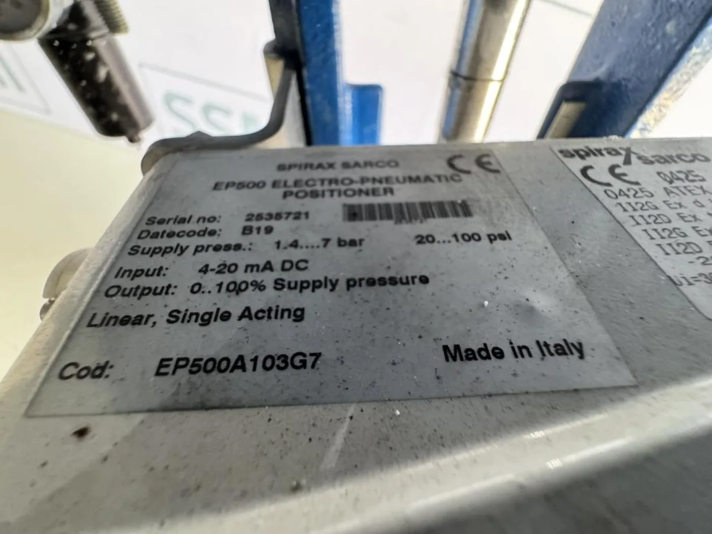 2019 Spirax sarco Pneumatic control-valve actuator - 6