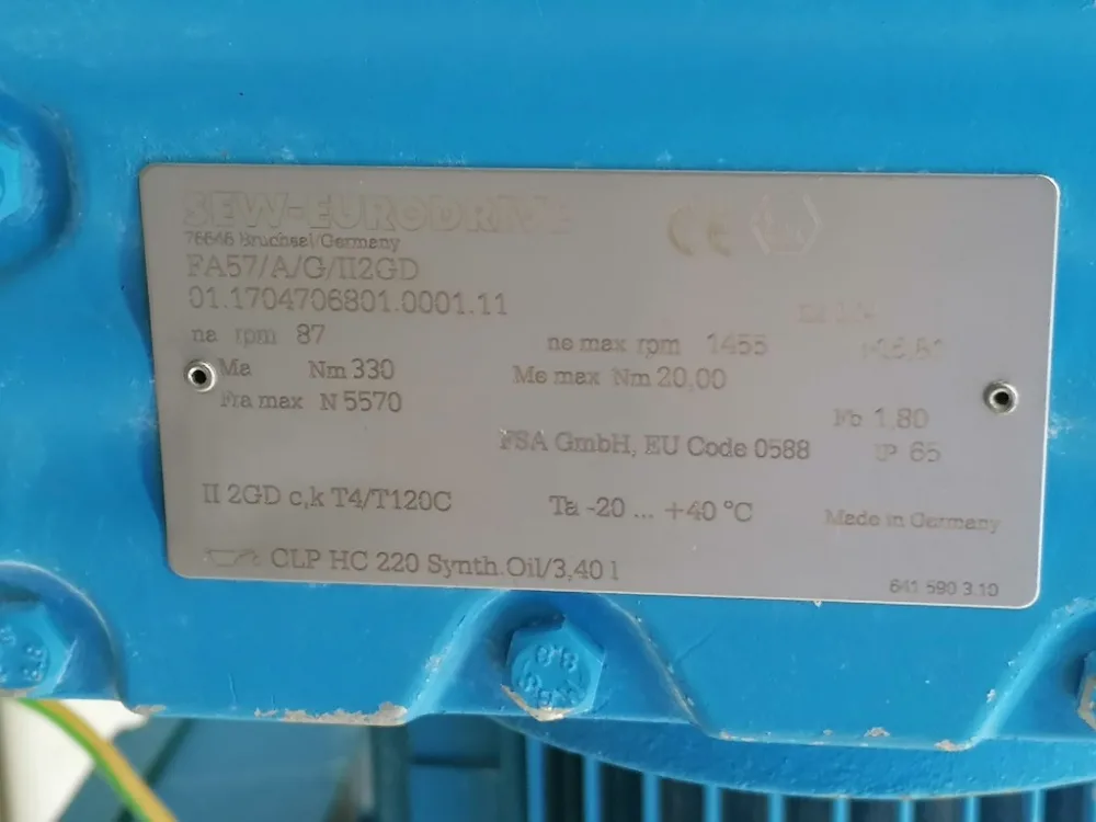 TMT SF625/2 - Vertical screw conveyor