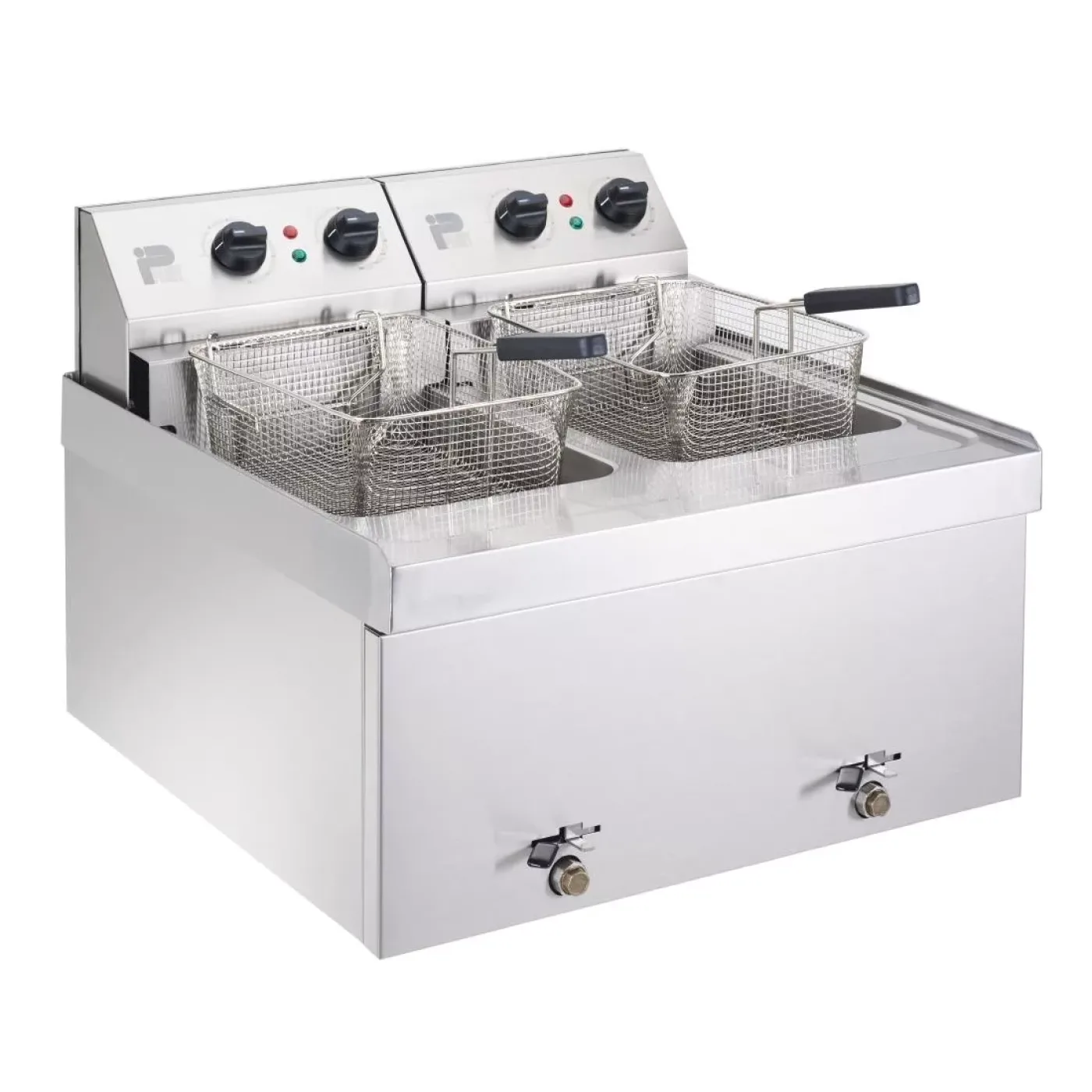 Parry Twin Tank Twin Basket Countertop Electric Fryer NPDF3 - islandcatering - 1