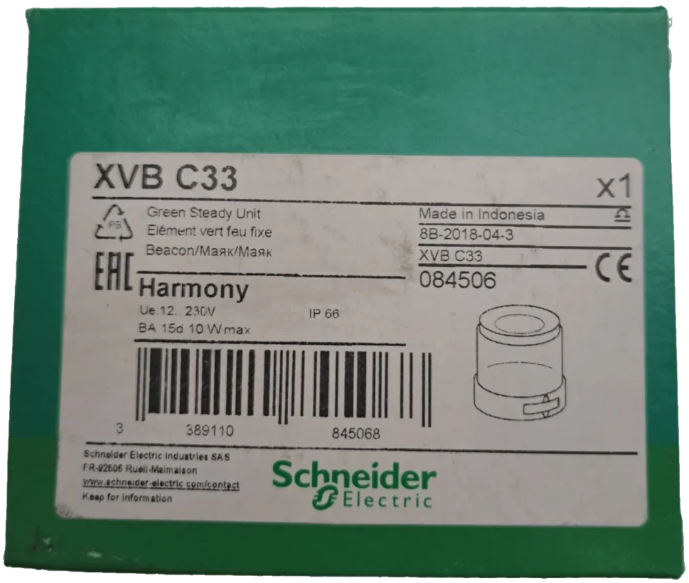 Schneider Elektric XVBC33 Leuchtelement, Dauerlicht Grün