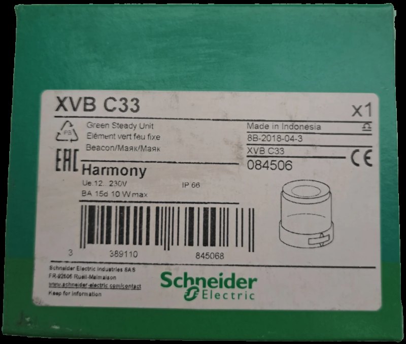 Schneider Elektric XVBC33 Leuchtelement, Dauerlicht Grün