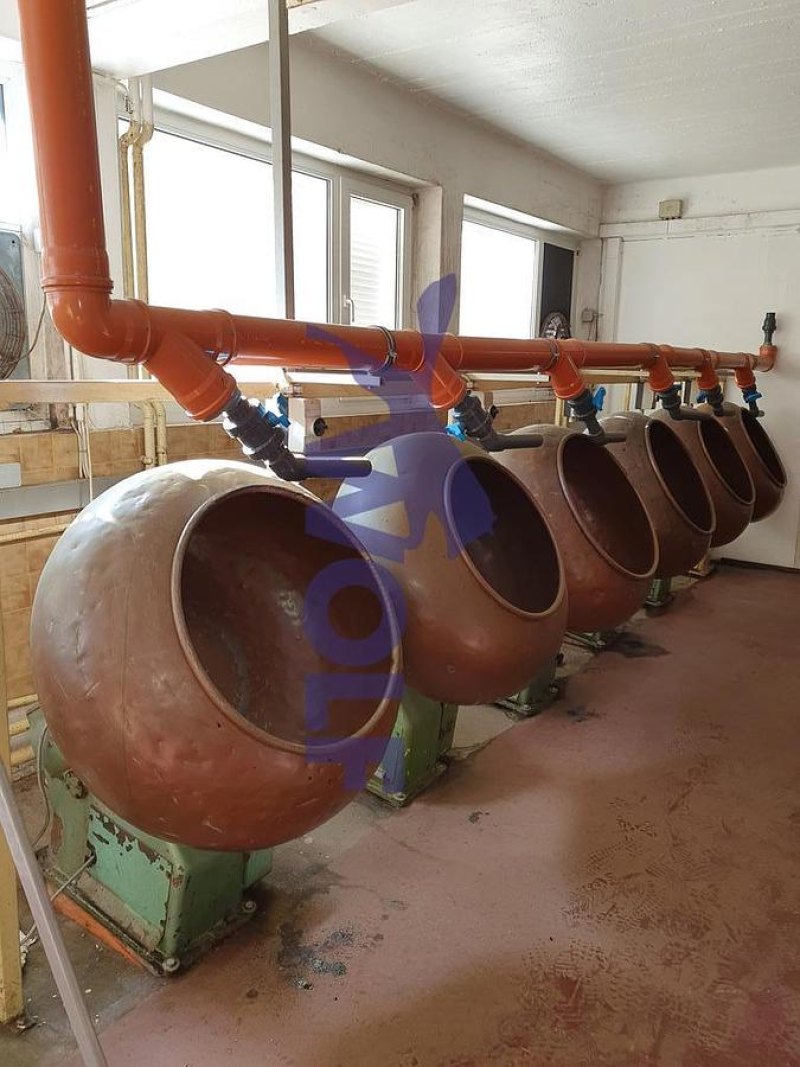 Kupfer-Drageemaschine LICHTENBERG - Type 83 mit ca. 50 kg Kupferkessel.