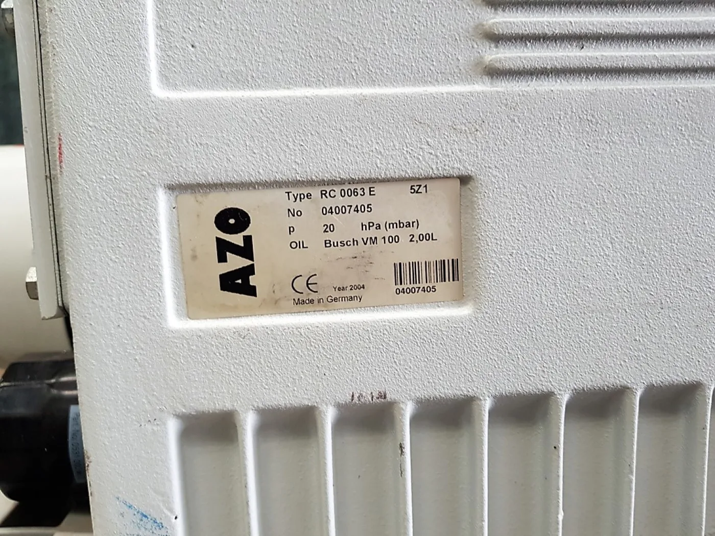 POMPA DA VUOTO – AZO – MOD. RC0063E - 7
