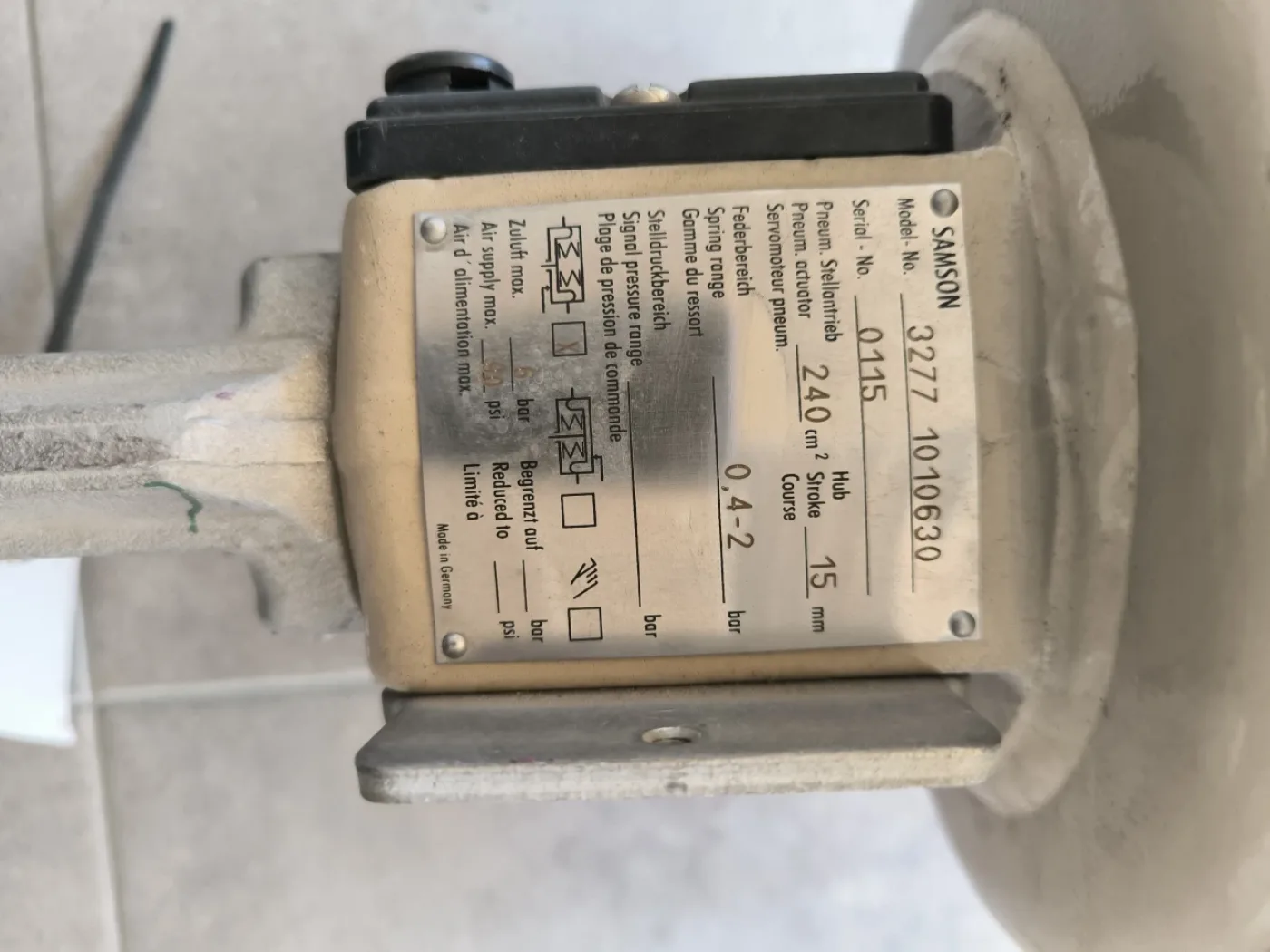 PROPORTIONAL VALVE SAMSON DN15 PN40 WITH PNEUMATIC ACTUATOR 324102 - 4