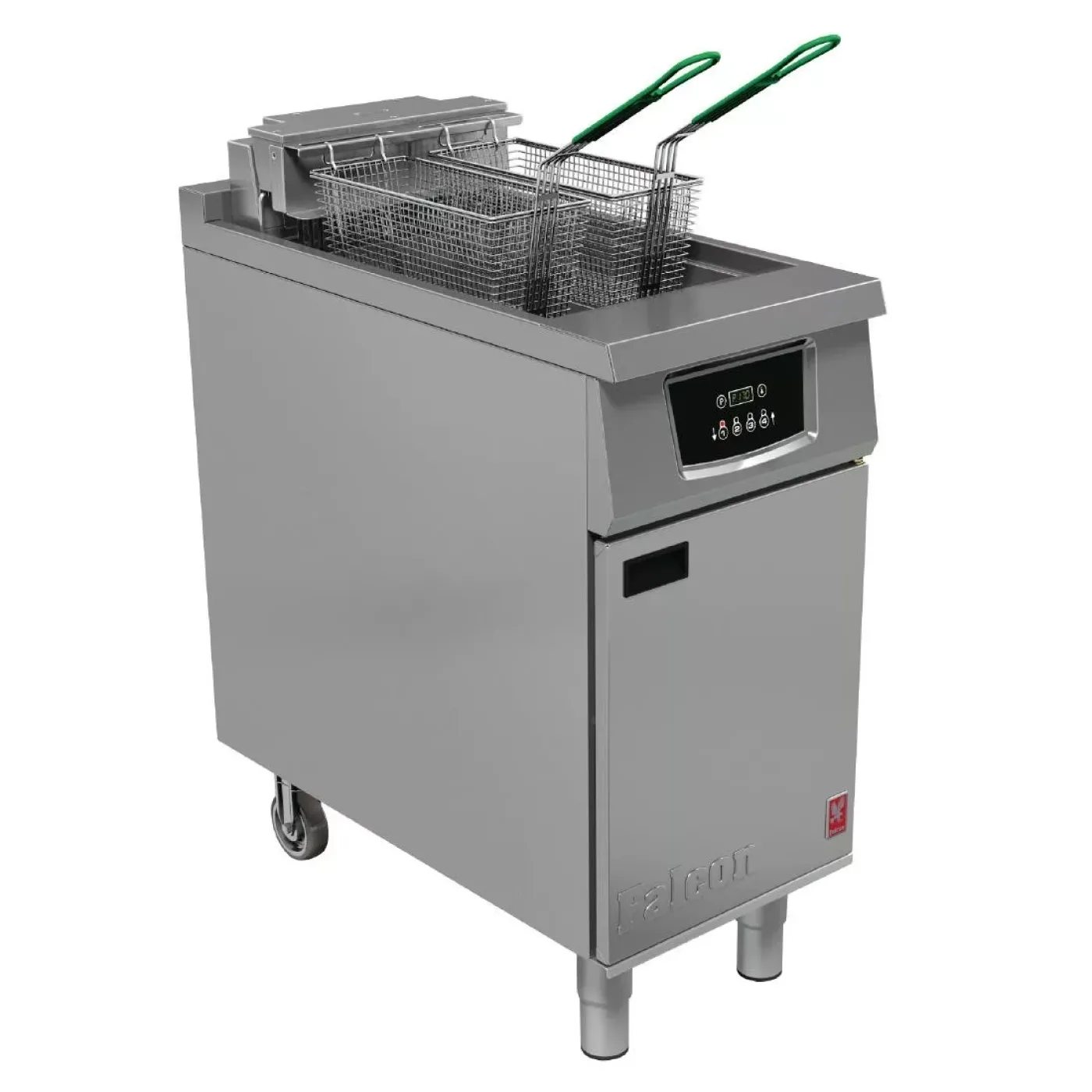 Falcon 400 Series Single Tank Twin Basket Free Standing Electric Filtration Fryer E402F - islandcatering - 1