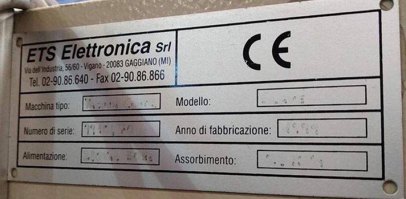 Sistema de colocação de gás em equipamentos ETS ELETTRONICA