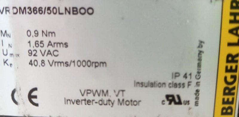 DLFL VRDM366/50LNBOO Servo Motor