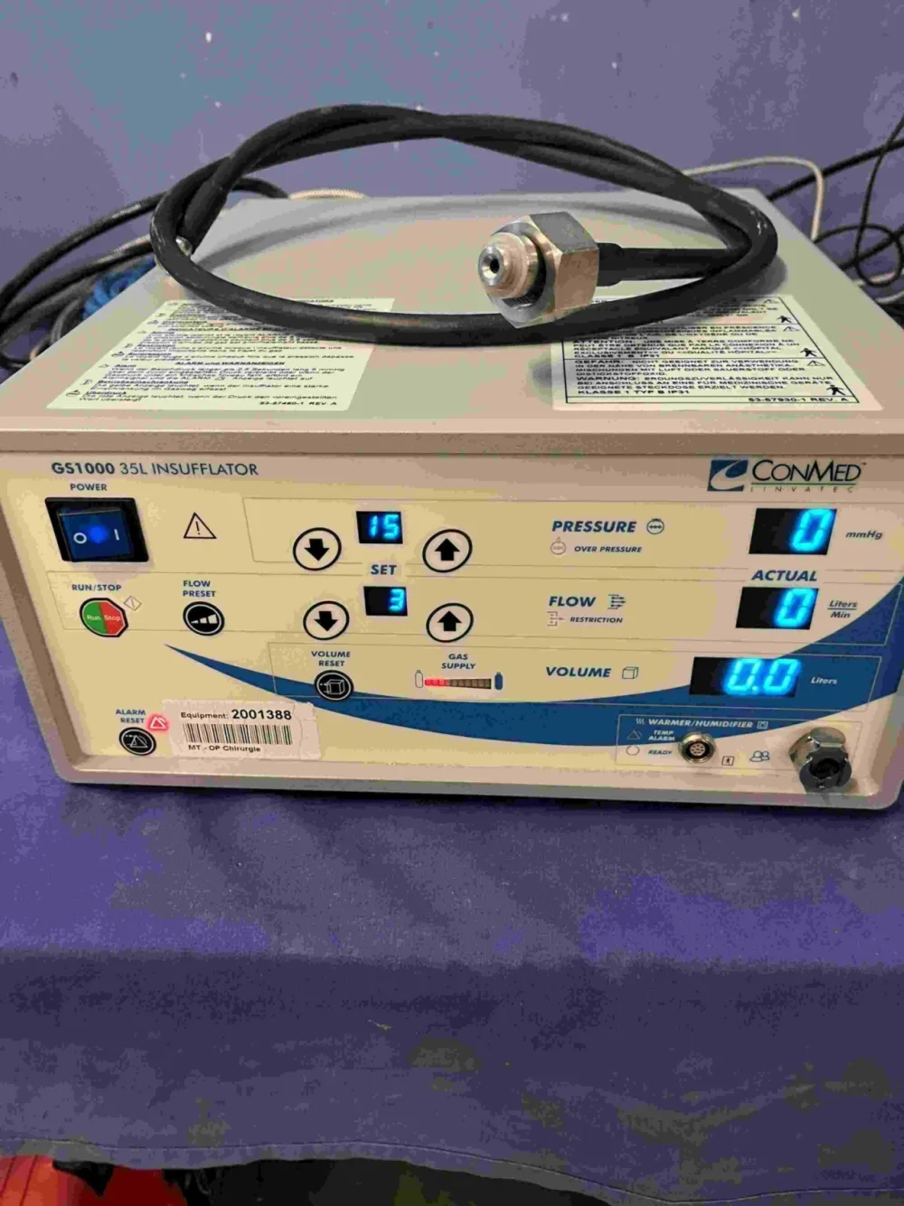 GS1000 35L Insufflator (Gebraucht, sehr gut)