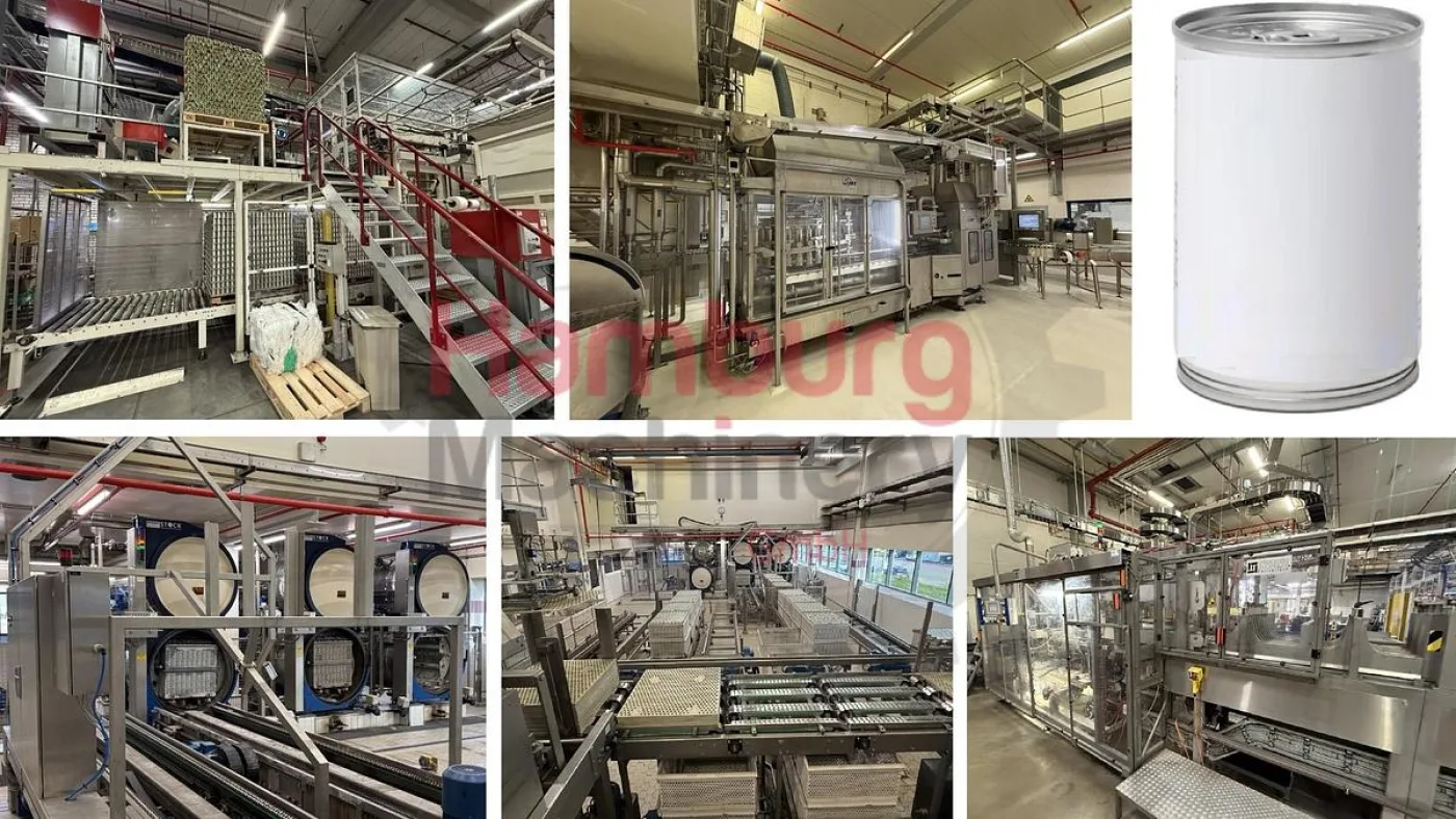Complete can filling and closing line for liquids (nutrition) in 250 gram aluminium cans - 1
