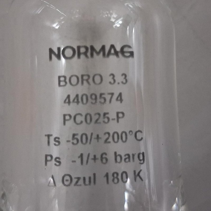 Normag Abschlusskappe PC025-P aus Borosilikatglas 3.3 DN25
