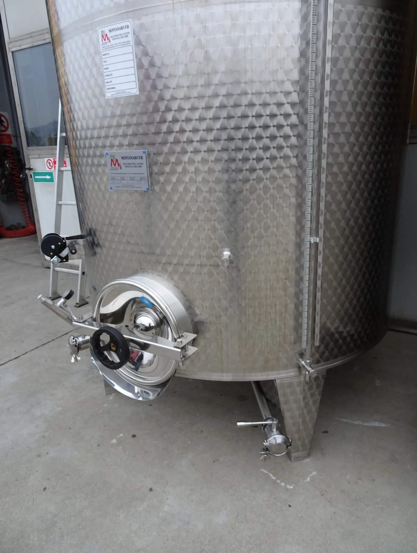 STAINLESS STEEL TANKS CAPACITY LITERS 5000 PNEUMATIC FLOATING LID CONICAL BOTTOM NEW EQUIPMENT - 6