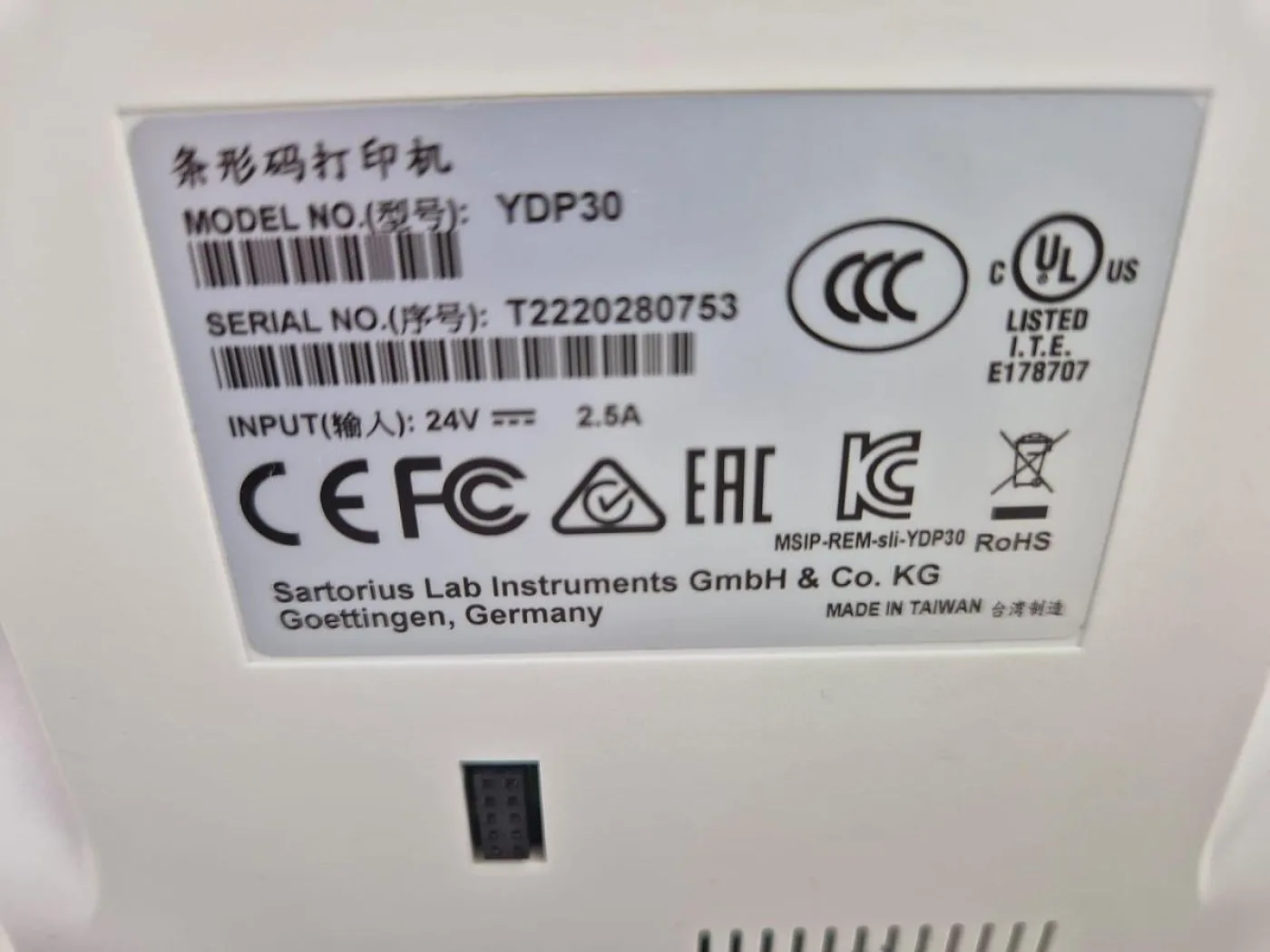 Sartorius YDP30 Thermo Direct Printer - 7