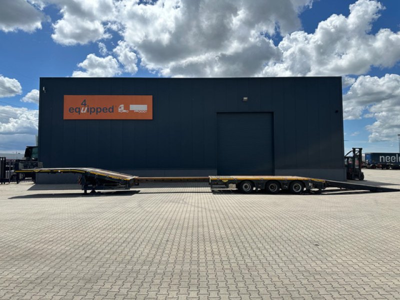 Broshuis 3ABSD Lowloader 3-axle / GVW: 53.000kg / Neck: 23.000kg / hydraulic steering + ramps + loading table / 4.60m extendable / winch / liftaxle