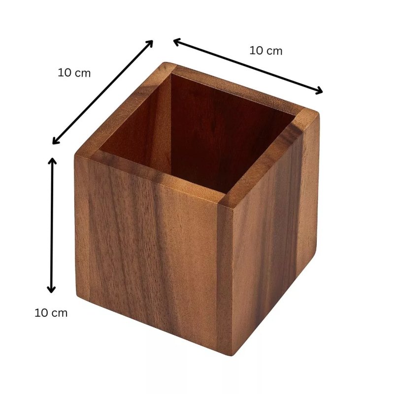 Tala Small Square Storage / Display Box in Lacquered Acacia - islandcatering