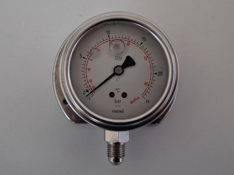 Haenni Druckmanometer Edelstahl -1 bis +24 bar