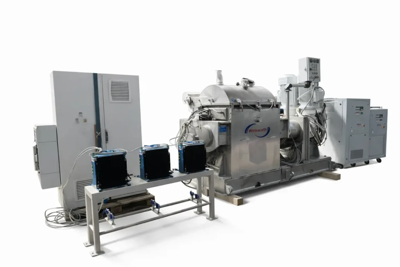 DOUBLE SIGMA MIXER WINKWORTH ZX500-6 IN STAINLESS STEEL 304 778 LITERS WITH JACKET AND EXTRUSION SCREW USED - 8