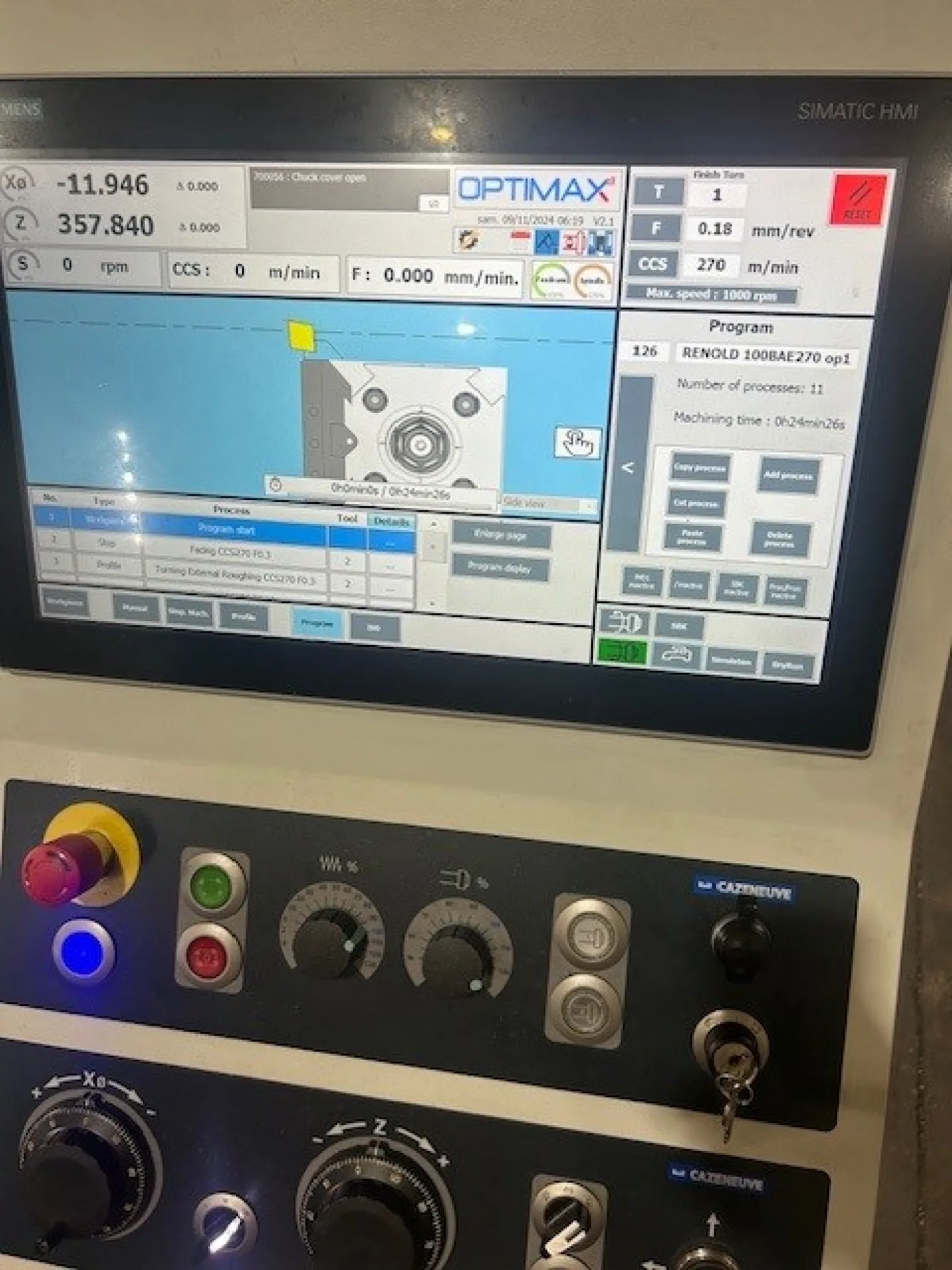 Teach in lathe CAZENEUVE OPTIMAX 590 - 7