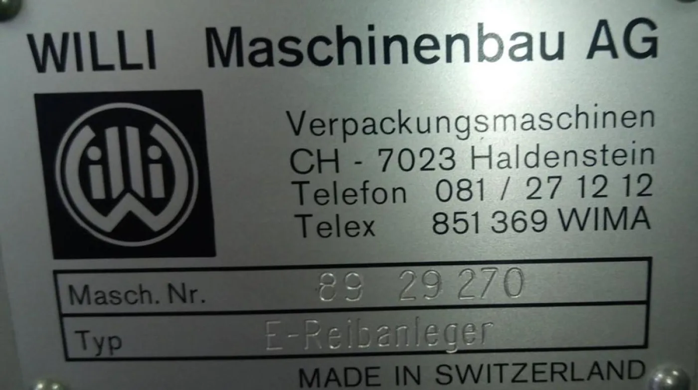 Willy Maschinenbau Packmat E-Reibanleger Verpackungsmaschine - 3