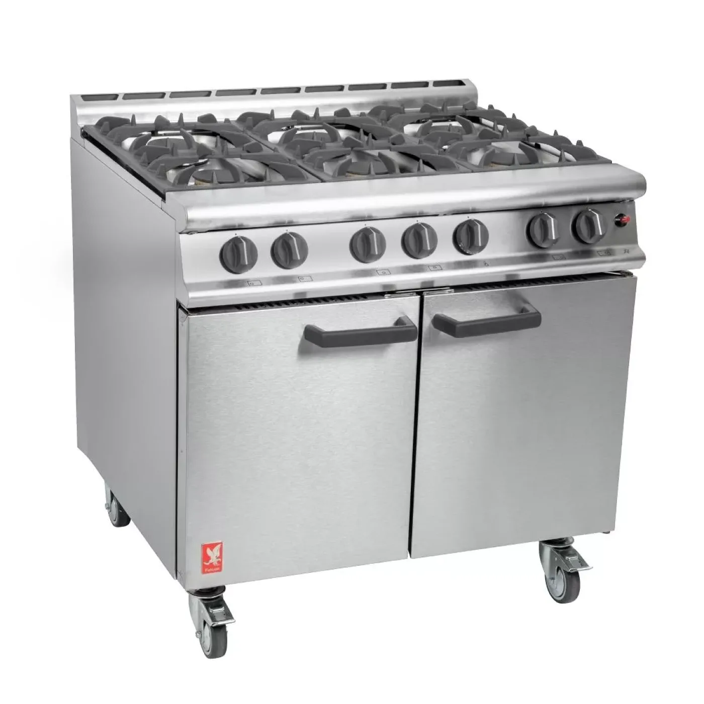 Falcon 6 Burner Dominator Plus Oven Range G3101 Natural Gas with Castors - islandcatering - 3