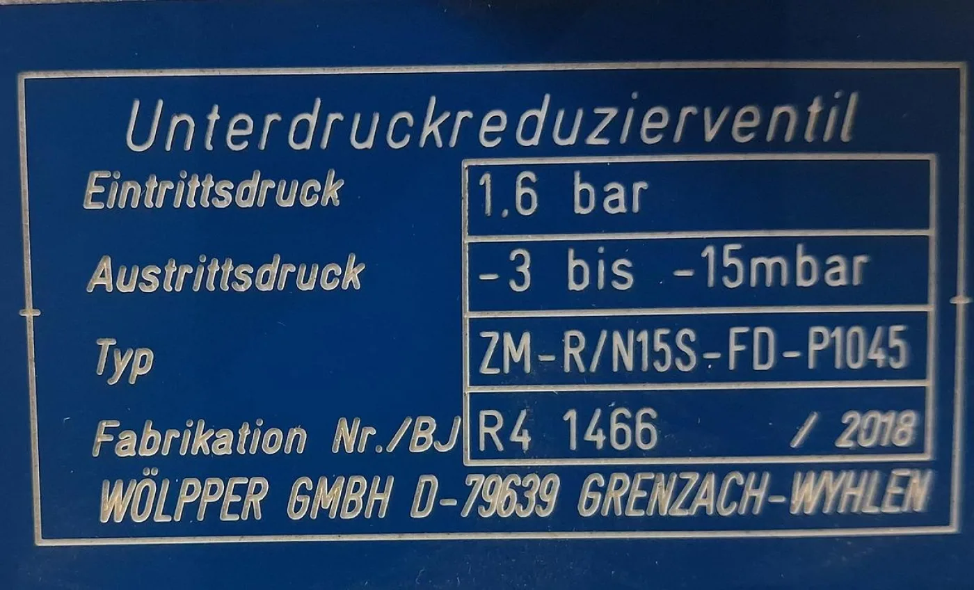Wölpper ZM-R/N155-FD-P1045 Unterdruckreduzierventi - 6