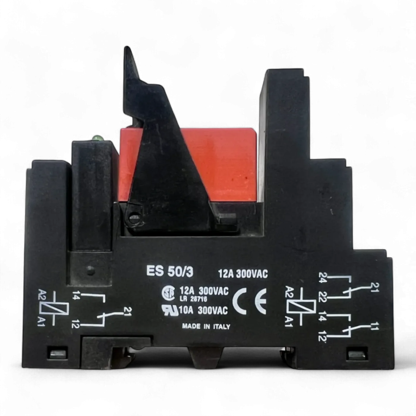 Schrack Relais RT424024 mit Sockel ES 50/3 – Relaisfassung | Relay Socket | Art.-Nr. ES50/3 - 3