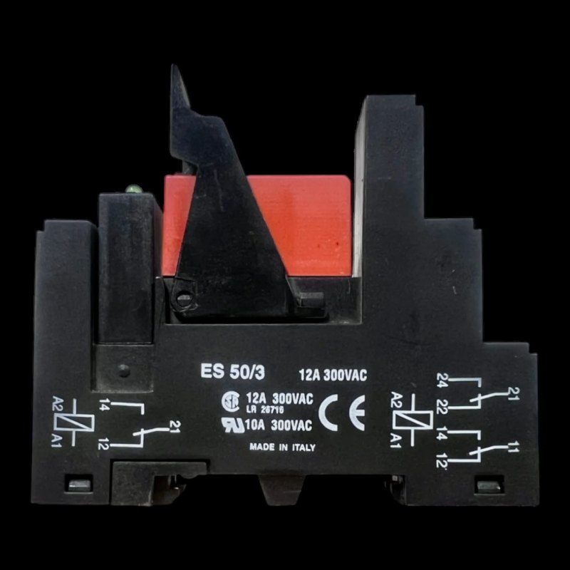 Schrack Relais RT424024 mit Sockel ES 50/3 – Relaisfassung | Relay Socket | Art.-Nr. ES50/3