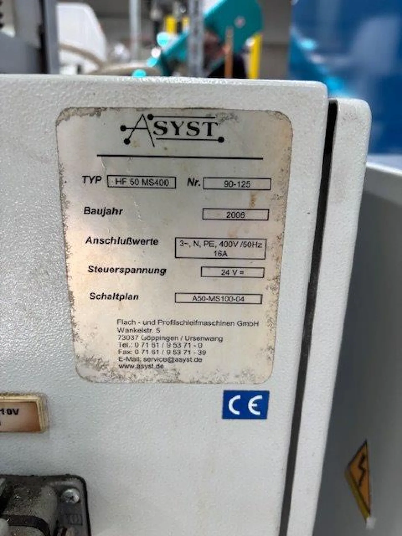HF 50 MS 400 JUNG / ASYST 2006 - 2
