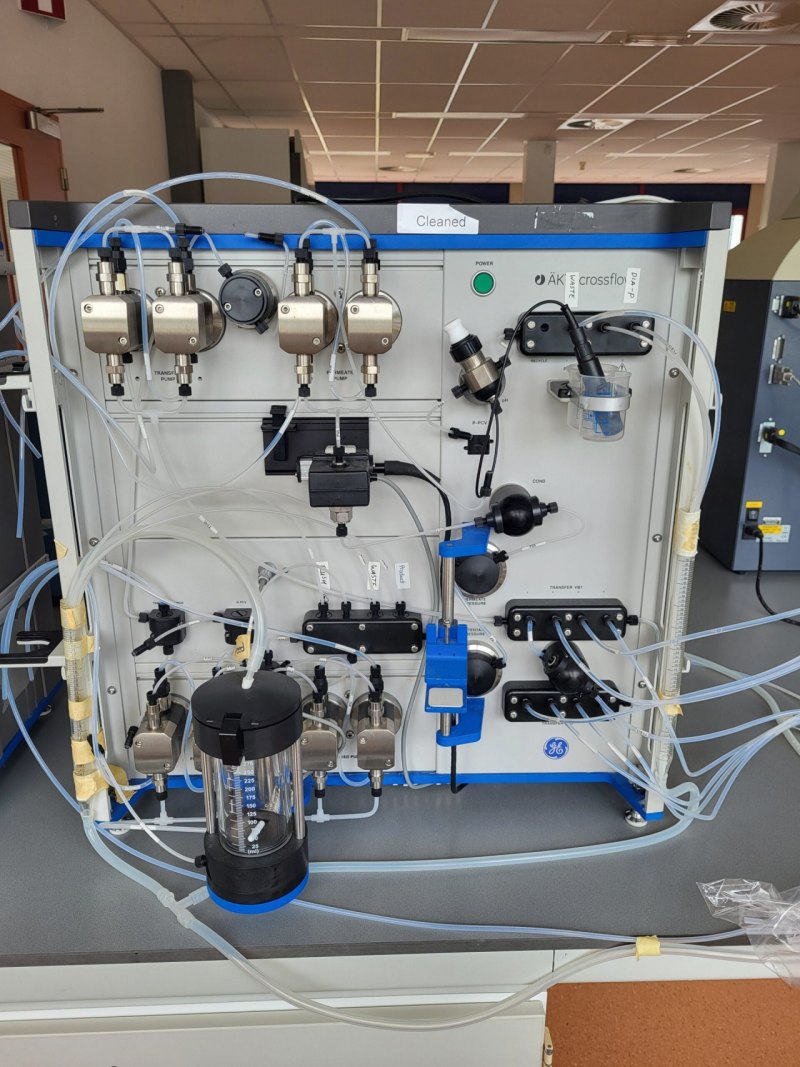 Two used ÄKTAcrossflow TFF systems