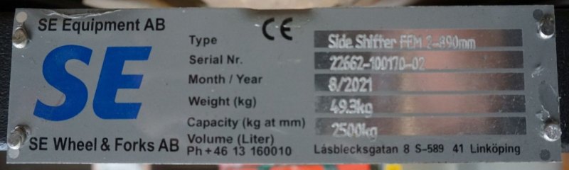 Seitenschieber SE Equipment Poland Sideshifter SE 0890mm/2500kg/FEM 2 (2021)