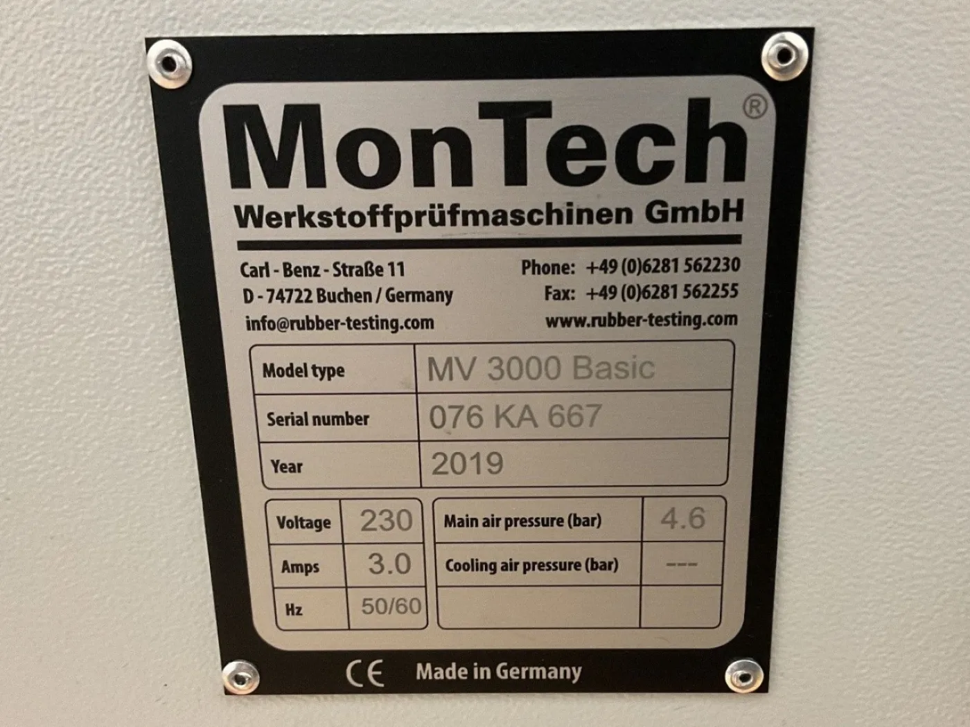 MonTech MV3000 basic - Viscosity test machine - 3