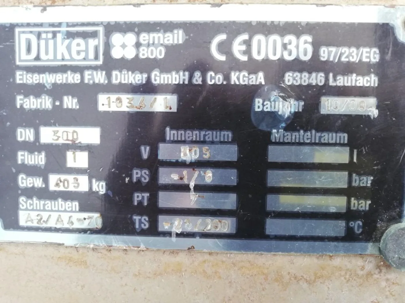 Düker GmbH & Co KGaA Thaletec DN300x4200 - Distillation - 2