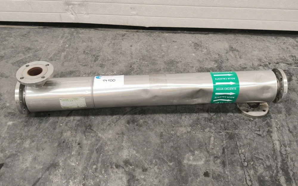 316L STAINLESS STEEL TUBULAR HEAT EXCHANGER 0.8 M² SACOME TFMI-V2-120-1-4" INSULATED