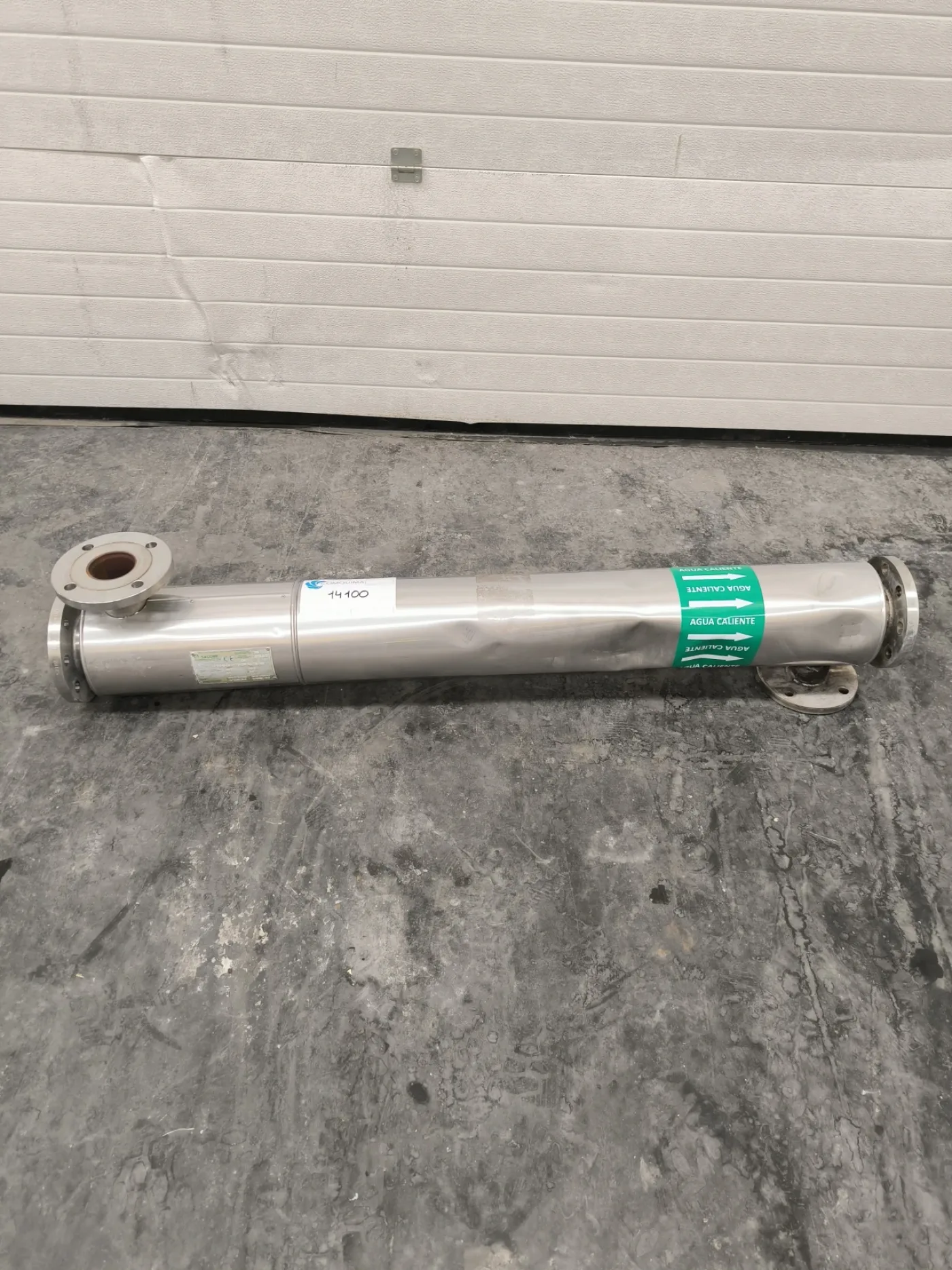316L STAINLESS STEEL TUBULAR HEAT EXCHANGER 0.8 M² SACOME TFMI-V2-120-1-4" INSULATED - 1