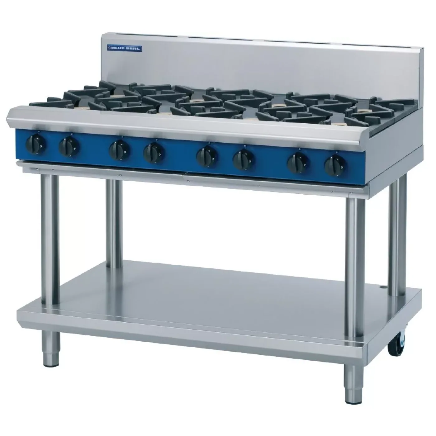 Blue Seal Evolution Cooktop 8 Open Burners LPG on Stand1200mm G518D-LS/L - islandcatering - 1