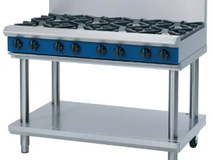 Blue Seal Evolution Cooktop 8 Open Burners LPG on Stand1200mm G518D-LS/L - islandcatering