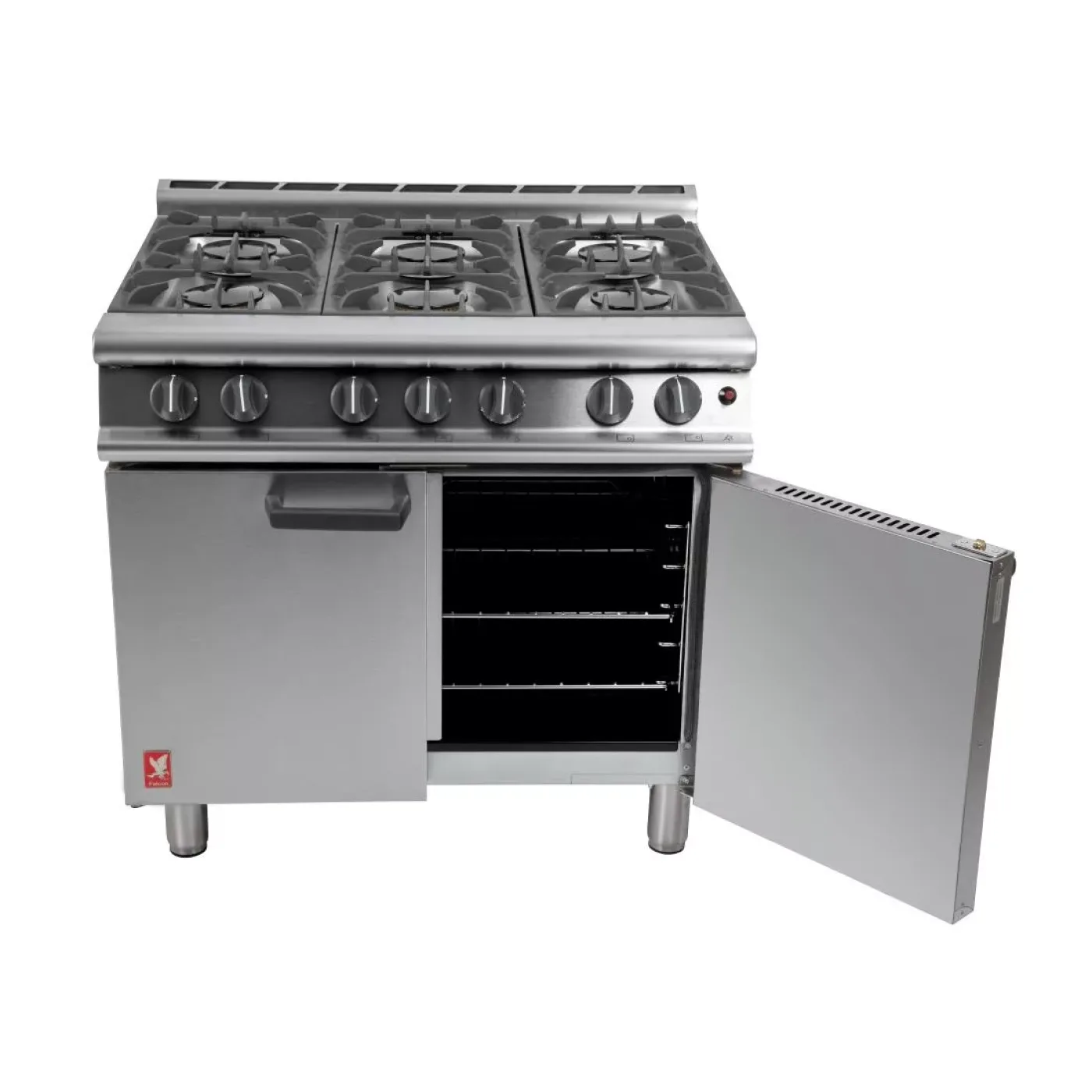 Falcon 6 Burner Dominator Plus Oven Range G3101 Propane Gas with Feet - islandcatering - 5