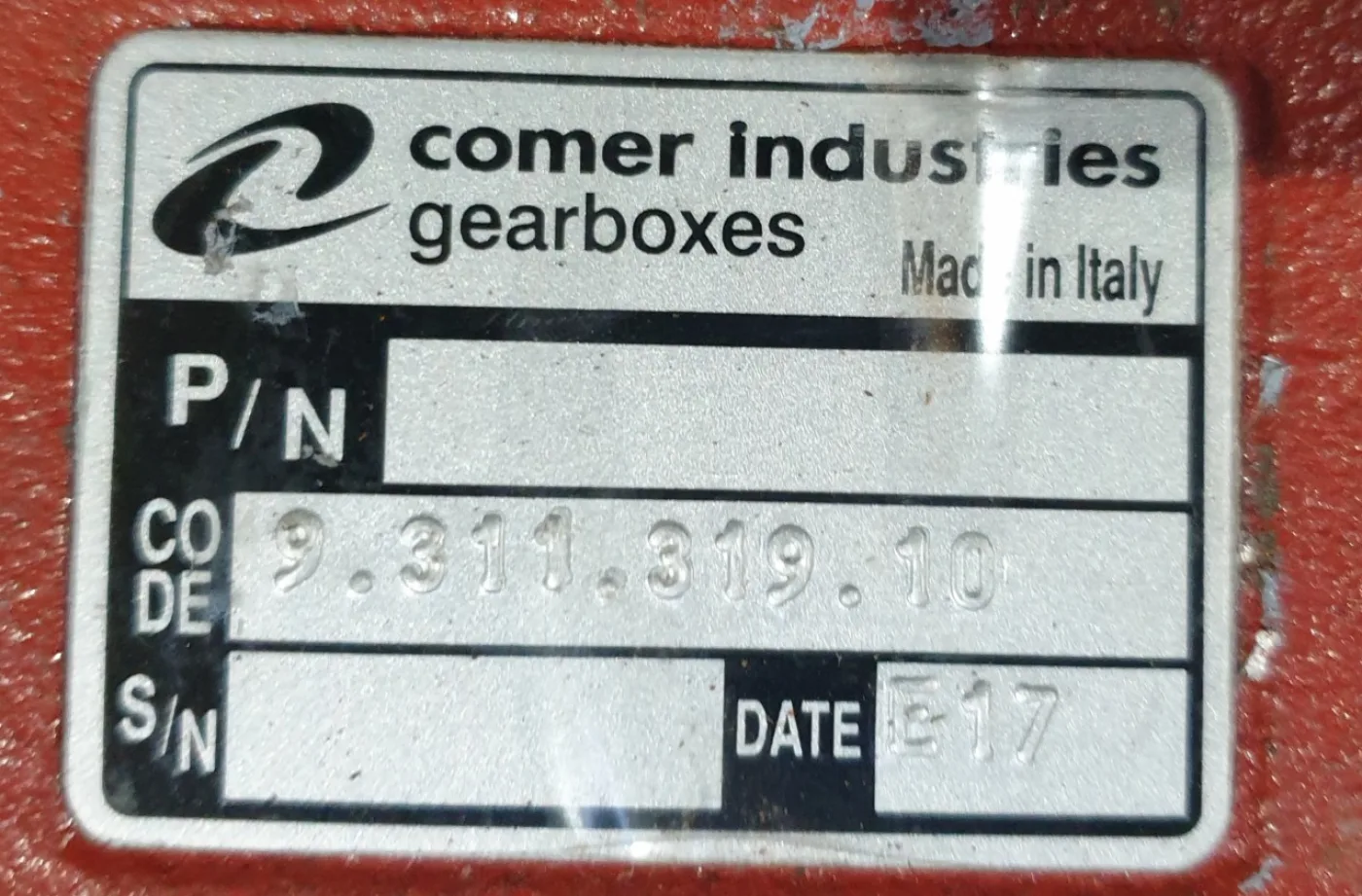 Comer Gearbox 9.311.319.10 - 2