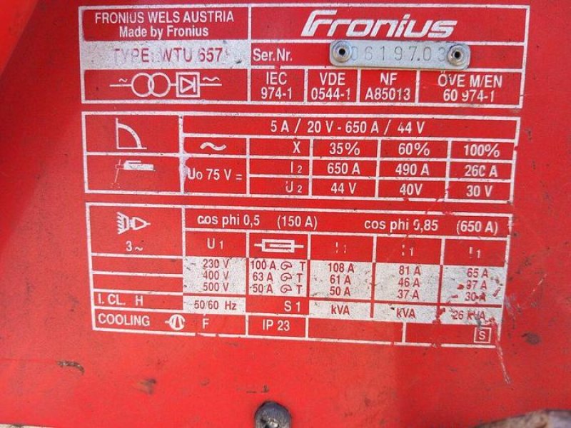 Máquina de soldar FRONIUS WTV 657
