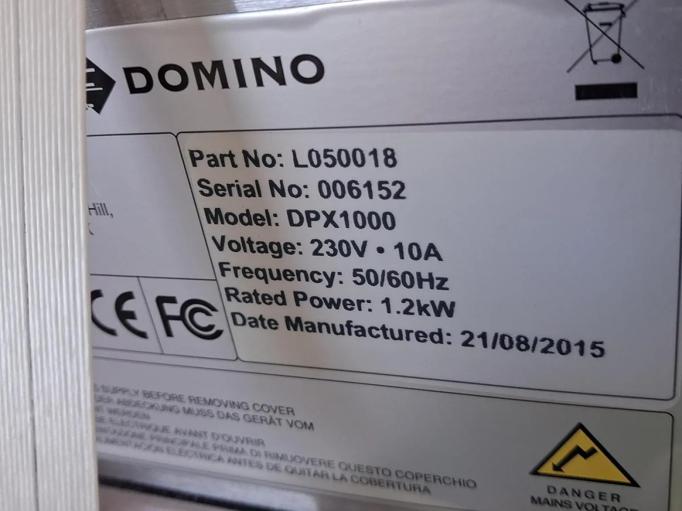Domino DPX1000 Industrieller Absauger / Staubabsaugungssystem - 6