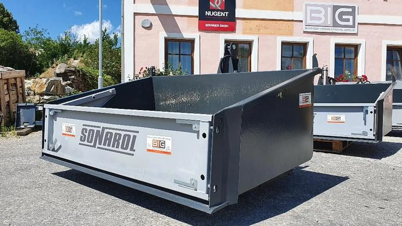 Schwerlast Transportbox / Kippmulde 180 cm mit 3 Punkt- & Euro Aufnahme - 2