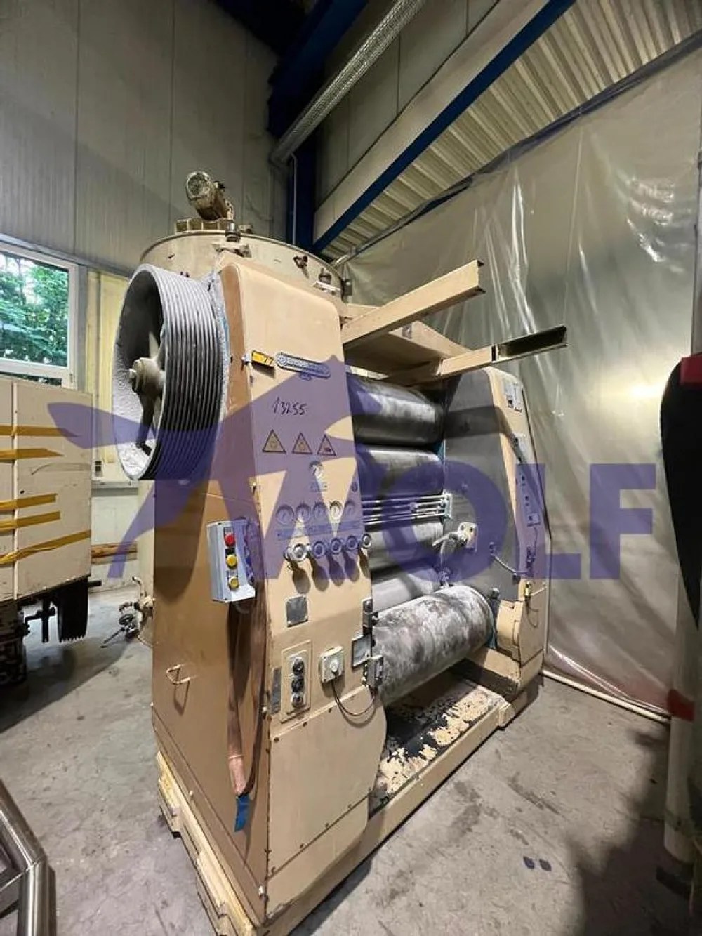 Fünfwalzwerk Fabrikat BÜHLER - Type SFG-1000 mit ca. 1000 mm Walzenbreite.