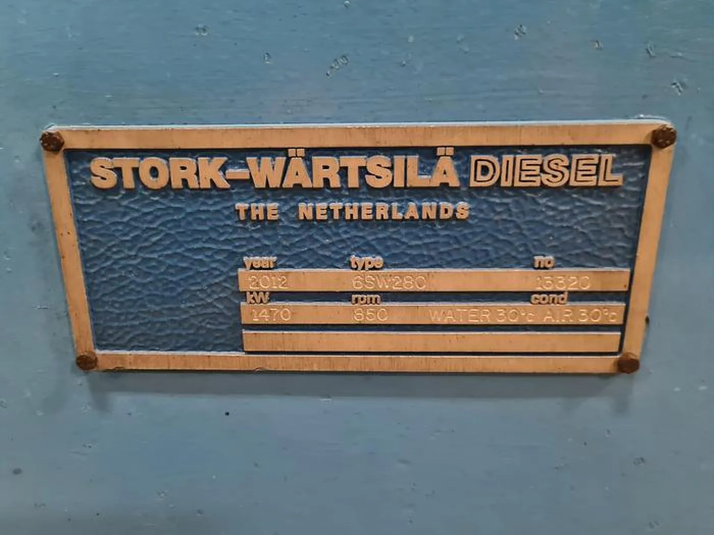 2012 STORK WARTSILA 6SW280 - 4