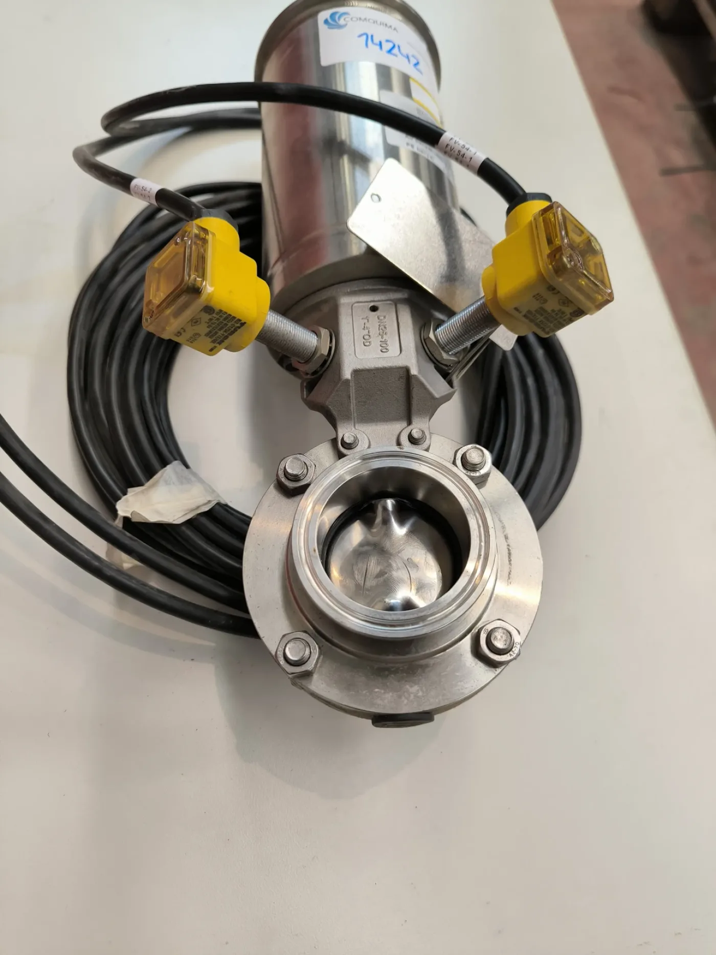 BUTTERFLY VALVE 2" PN10 STAINLESS STEEL 316L WITH PNEUMATIC ACTUATOR GEA 7330 ATEX WITH POSITION SWITCHES - 2